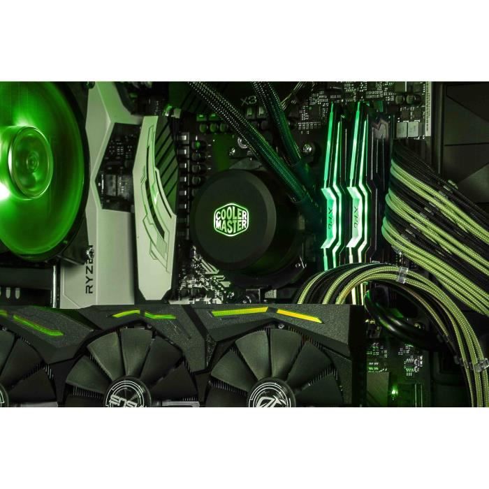 COOLER MASTER Sleeved Extension cable kit Green / Black Kit de câbles universels pour alimentation + peignes (CMA-SEST16GRBK1-GL)