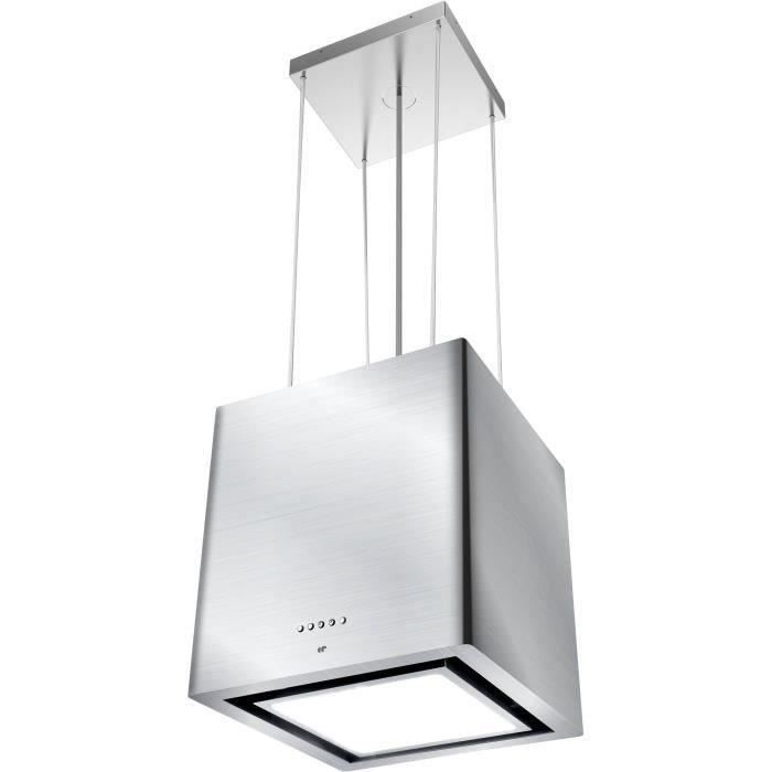 CONTINENTAL-EDISON HI550REC - Hotte ilot - Recyclage - 550m3-h - 59dB - 3 vitesses - L40,5cm - Inox