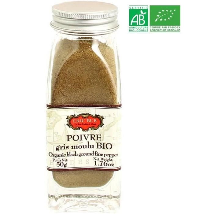 ERIC BUR - Poivre gris moulu - BIO - 50 G