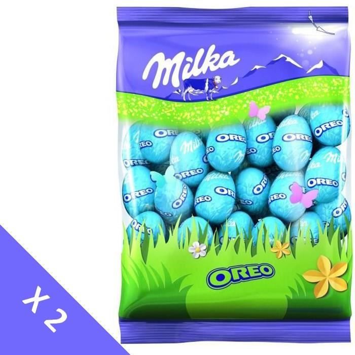 MILKA Chocolats de Pâques - Lot de 2 sachets de Petits Œufs Oreo 350g