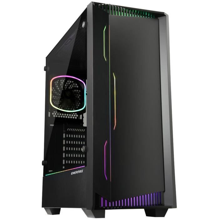 ENERMAX BOITIER PC Enermax LIBLLUSION LL30 - Noir - Verre trempé - Format ATX (ECA-LL30-M1BB-ARGB)