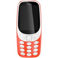 Téléphone mobile - NOKIA - 3310 Rouge - Ecran 2.4" QVGA - Photo 2Mp avec Flash LED - Batterie 1200mAh
