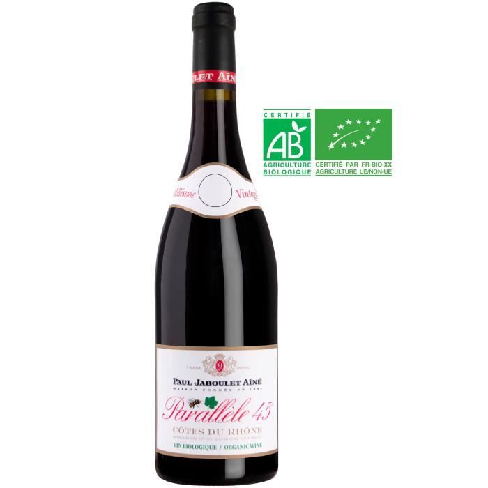 Maison Paul Jaboulet Ainé Parallèle 45 2018 Côtes du Rhône - Vin rouge de la Vallée du Rhône - Bio
