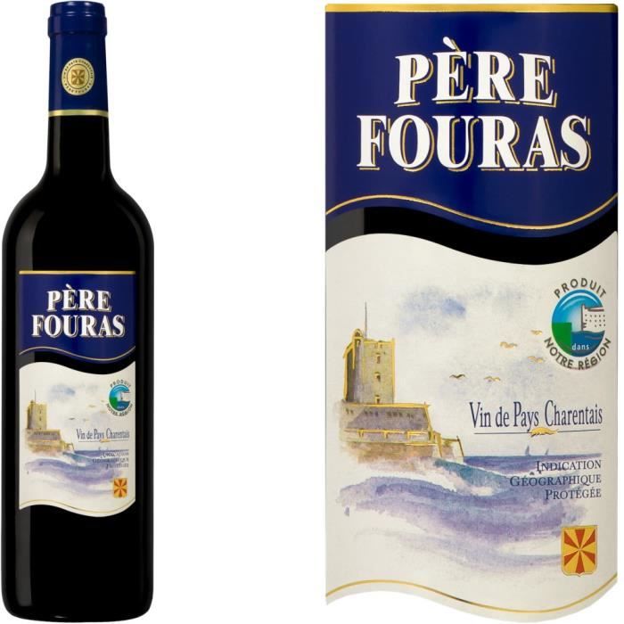 Vin pays Charentais Père Fouras vin rouge x1