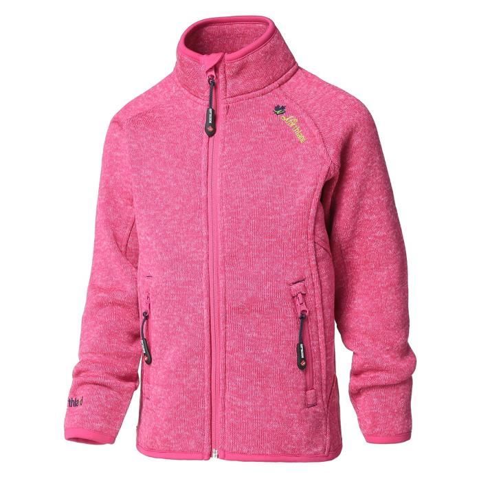 NORTHLAND Veste polaire maille chinée Fille Georgie - Fuschia