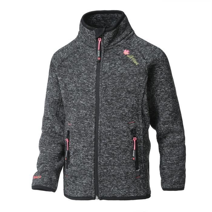 NORTHLAND Veste polaire maille chinée Fille Georgie - Noir