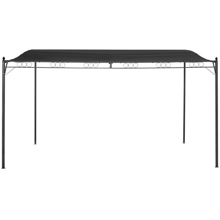 BOCARNEA Tonnelle TAPAZ Auvent adossé 3 x 4 m - Gris