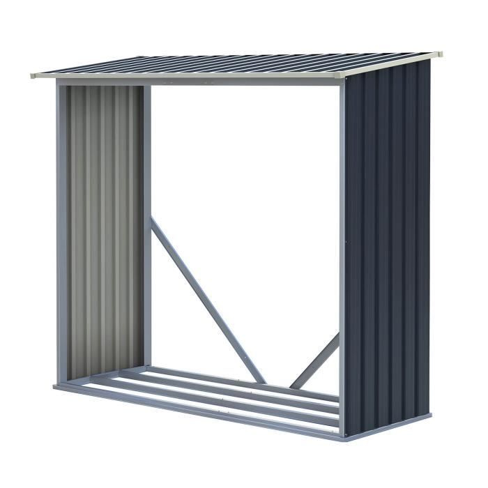 Petit Abri-bûches Acier 1,37 m2