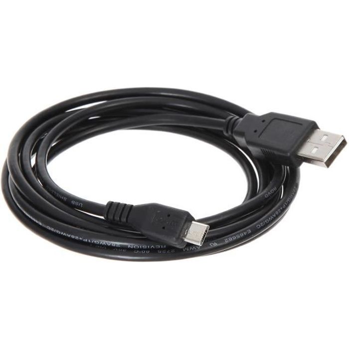 CONTINENTAL EDISON Câble Micro USB B 5 contacts mâle / USB A mâle