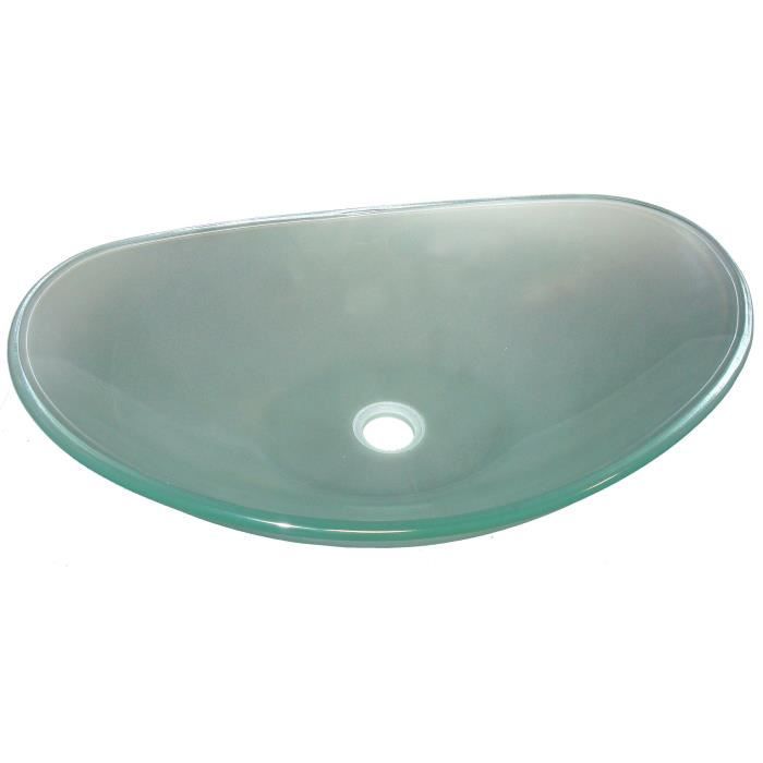 Vasque en verre Pirogue sable