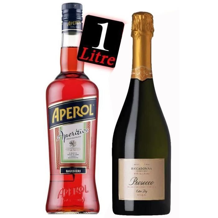 Pack Cocktail Spritz : Apérol 1 L + Prosecco Ricadonna 75 cl