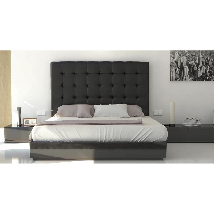 SOGNO Tête de Lit capitonnées 190cm - Simili noir