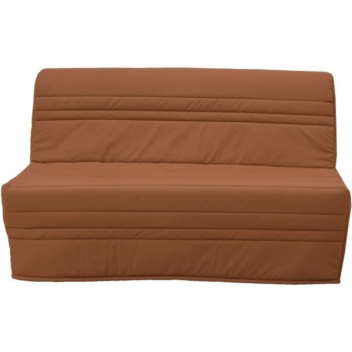 Banquette BZ 2 places JOE - Tissu terracotta - L143 x P97 x H89cm - Fabrication française