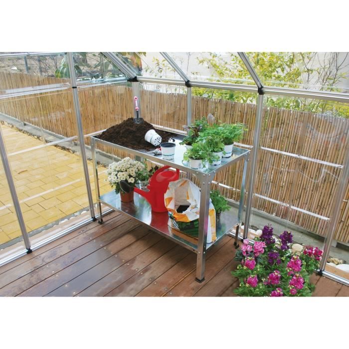 PALRAM Table double de culture en acier