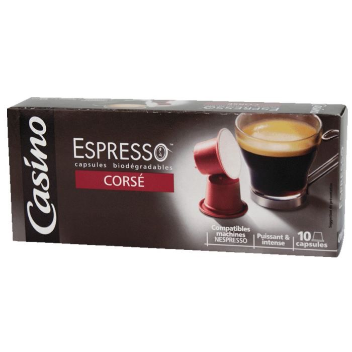 CASINO Espresso Corsé - 10 capsules biodégradables