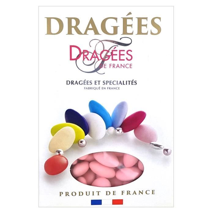 DRAGEES DE FRANCE Dragées Belle de nuit - Rose - 40% d'amande - 1 kg