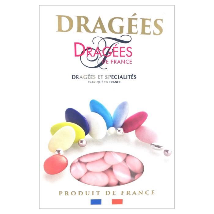 DRAGEES DE FRANCE Dragées Avola Trèfles - Rose - 28% d'amande - 1 kg