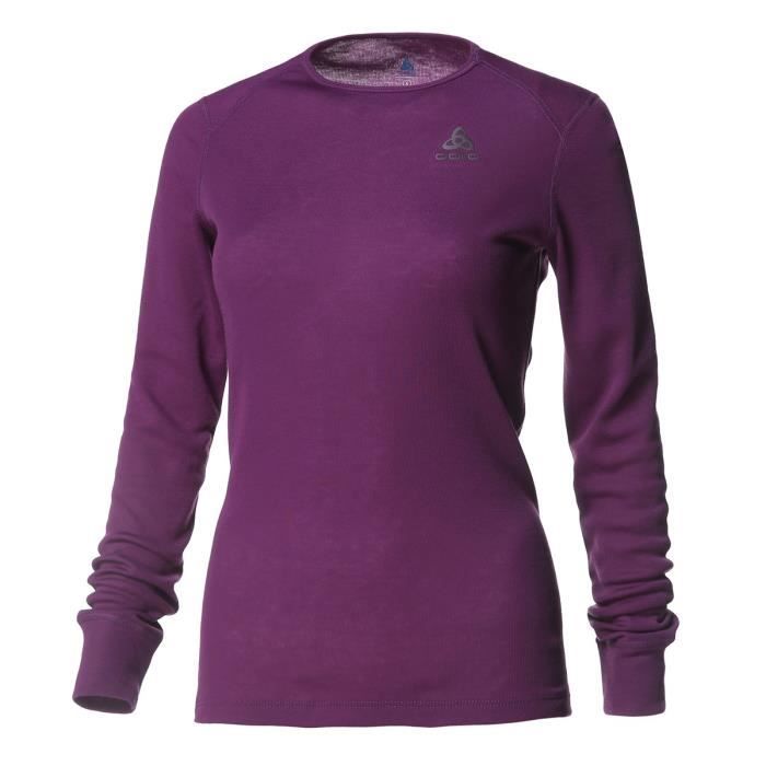 ODLO T-Shirt de randonnée Activ Warm - Femme - Prune
