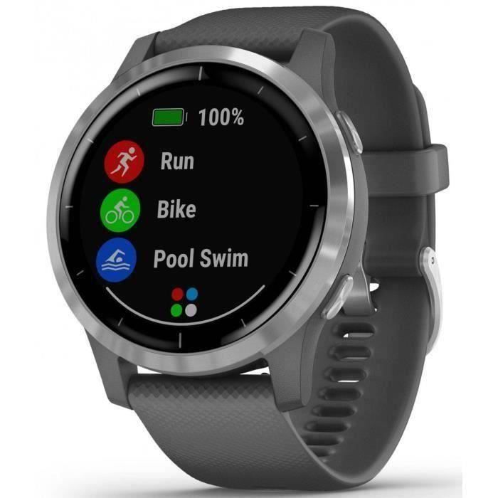 Garmin vivoactive 4S - Montre connectée GPS multisports - Silver Powder Grey