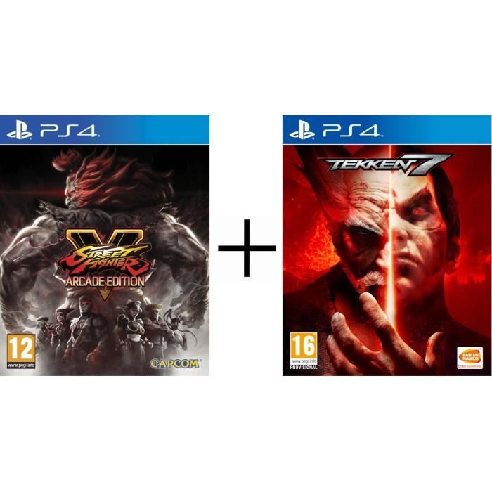 Pack 2 jeux PS4 : Street Fighter V Edition Arcade + Tekken 7