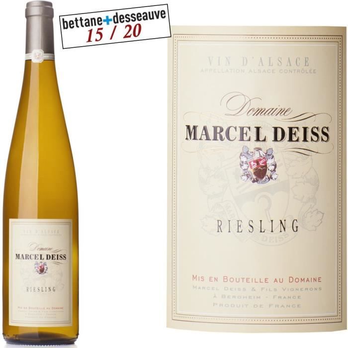 Domaine DEISS 2015 Riesling - Vin blanc d'Alsace