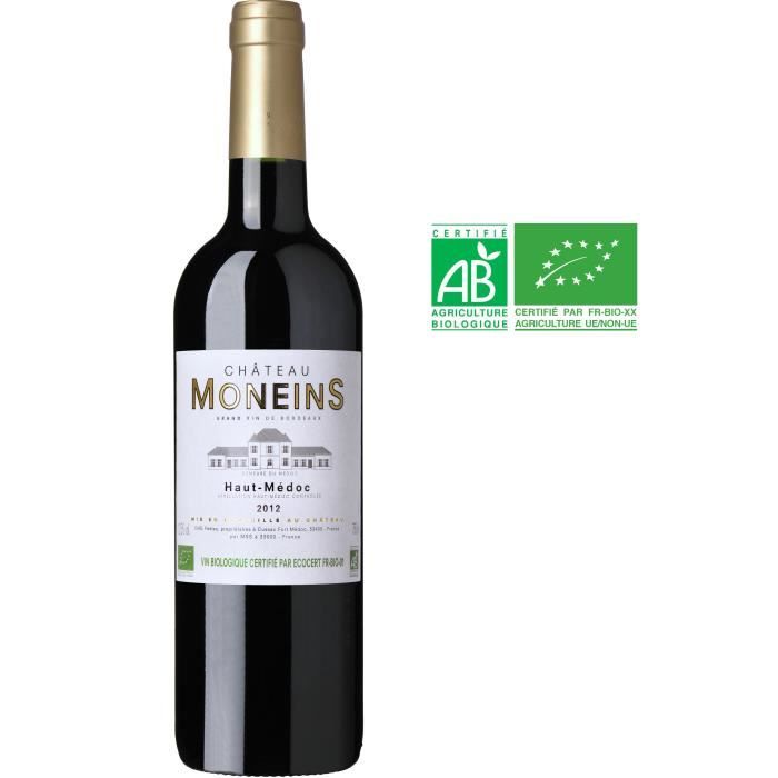 Château Moneins 2012 Haut Médoc - Vin rouge de Bordeaux - Bio