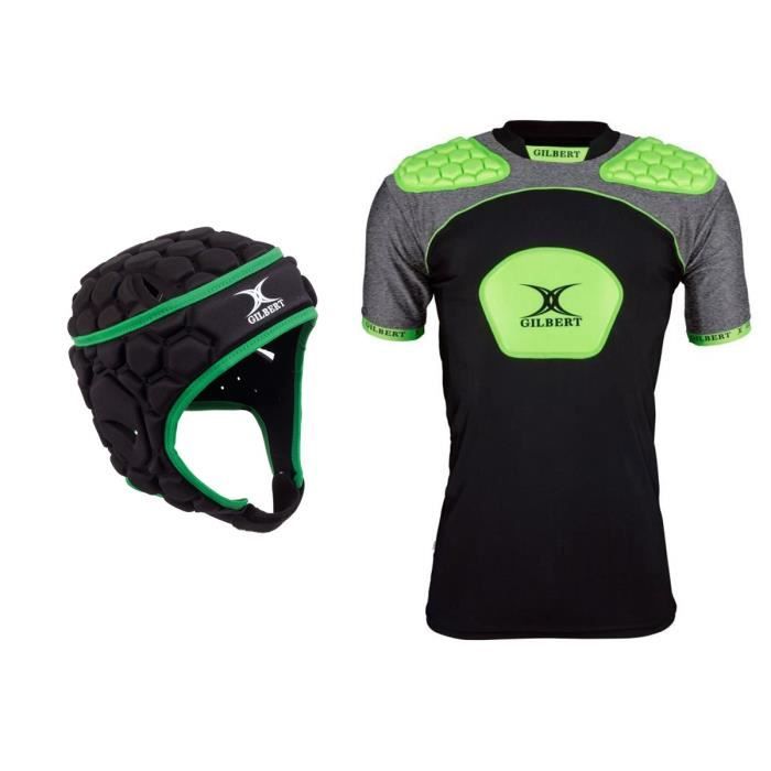 GILBERT Pack Protection Rugby Casque + Epaulière - Adulte - Taille XL