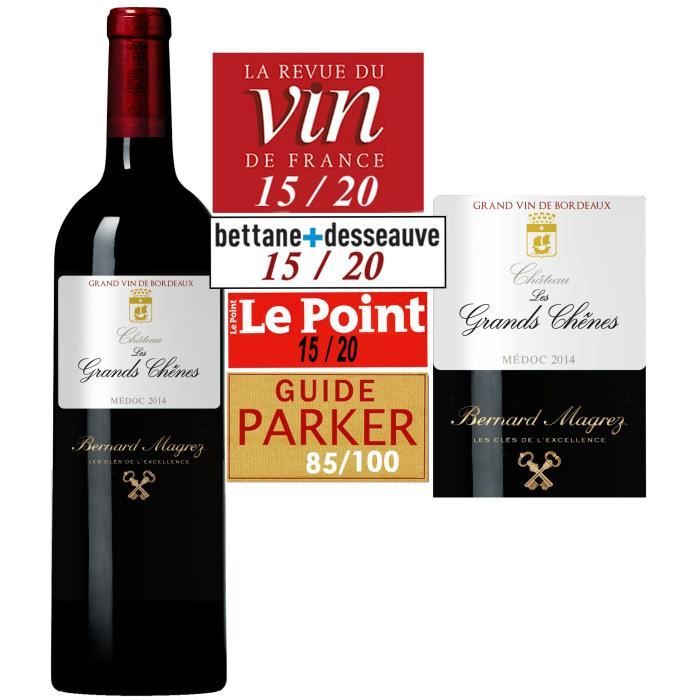 Château Les Grands Chênes 2014 - AOC Médoc - Vin rouge de Bordeaux - 1 bouteille 0.75 cl