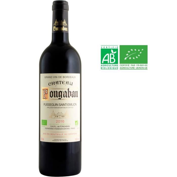Château Fongaban 2016 Puisseguin-Saint-Emilion - Vin rouge de Bordeaux - Bio