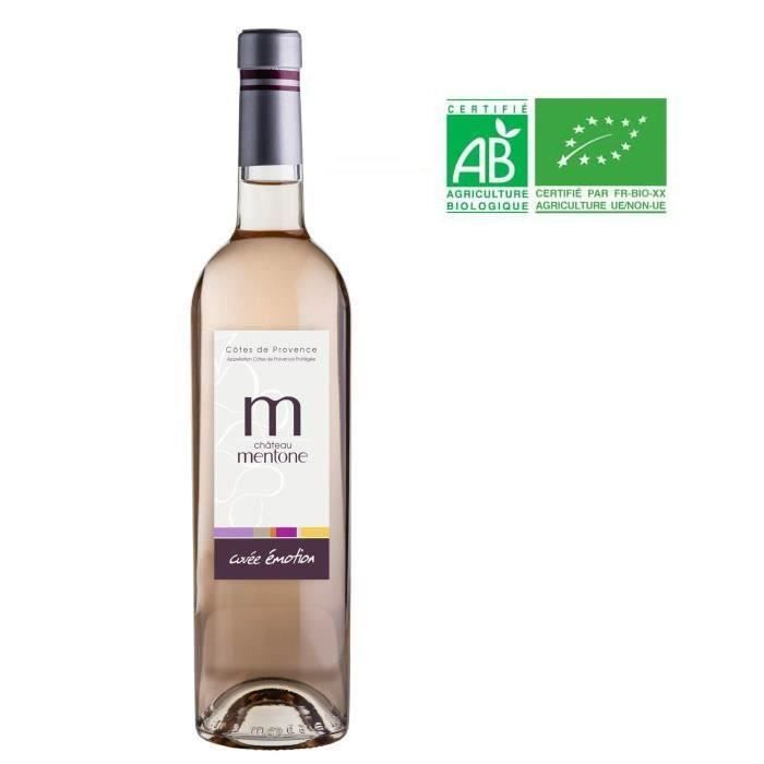 Château Mentone Emotion 2019 Côtes de Provence - Vin rosé de Provence - Bio