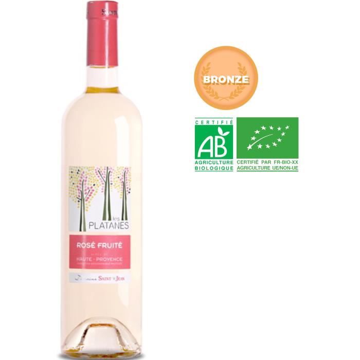 Château Saint Jean Les Platanes 2019 Alpes de Haute-Provence - Vin rosé de Provence - Bio