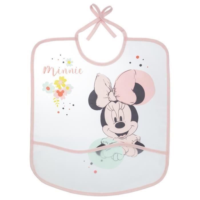 DISNEY BABY Minnie bavoirs 1er âge avec poche - 28 x 32 cm (Lot de 3)