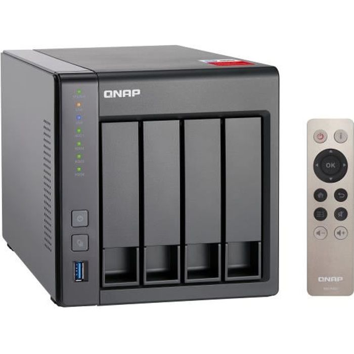 QNAP - Serveur de Stockage (NAS) - TS-451+-2G - 4 Baies - Boitier nu