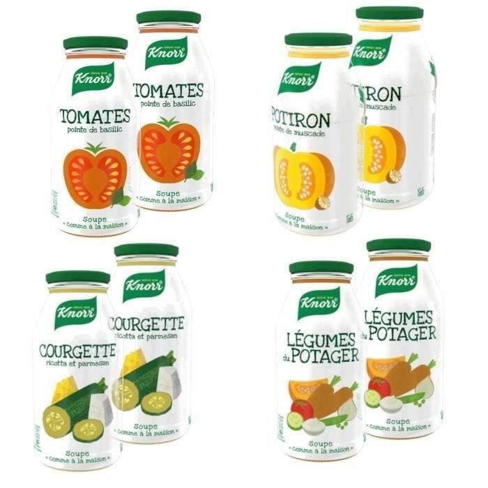 Knorr - Assortiment de 8 soupes de 45cl