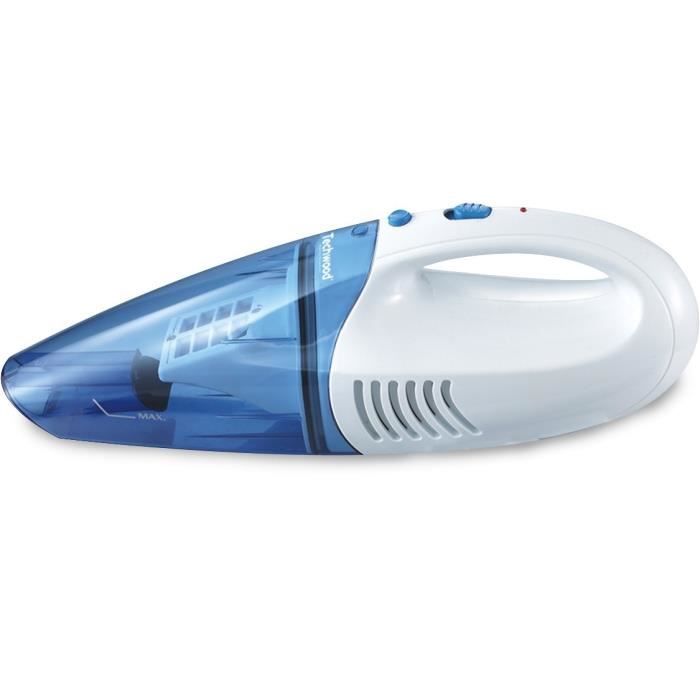 TECHWOOD Aspirateur de table TAS-49 - 50 ml - 4 piles 1,2 V Ni-MH - Blanc et bleu