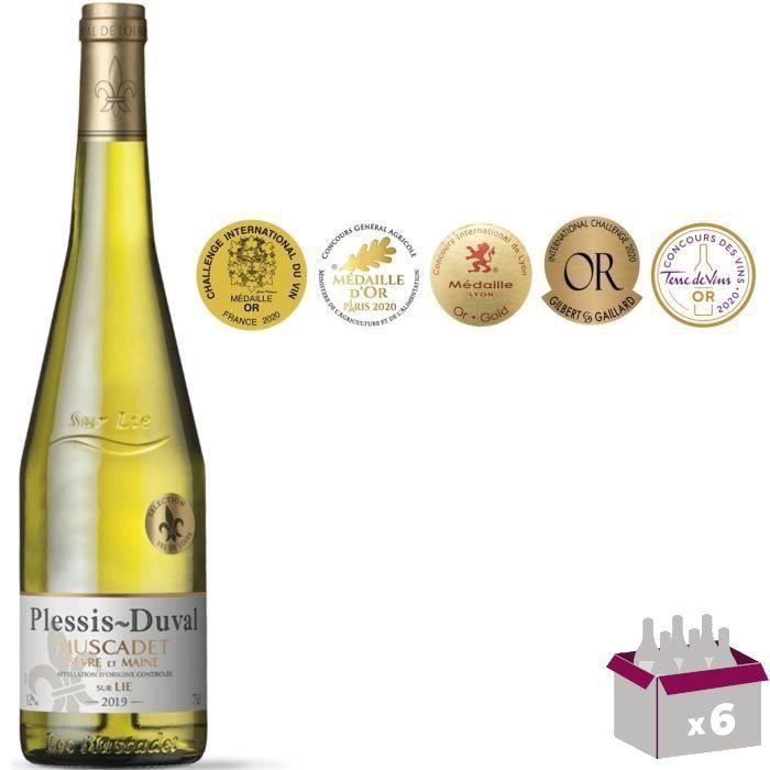 Plessis-Duval 2020 Muscadet Sèvre et Maine sur Lie - Vin blanc de Loire x6