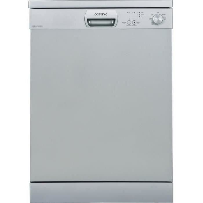 OCEANIC LV1249SDD - Lave vaisselle posable - 12 couverts - 49dB - A++ -départ différé - L 59,8cm x H 85 cm - SILVER