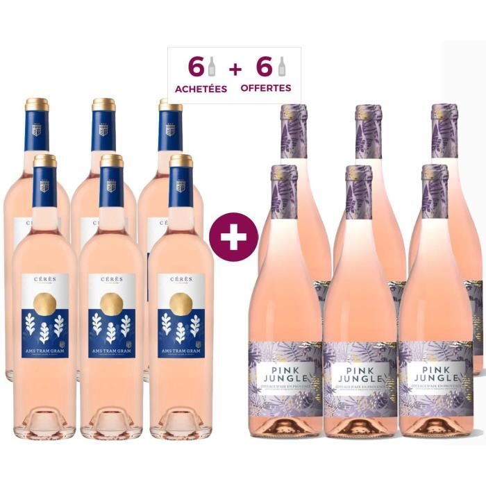 6 Ams Tram Gram Cuvée Cérés 2018 Languedoc ACHETEES + 6 Pink Jungle 2018 Coteaux d'Aix en Provence OFFERTES - Vin rosé
