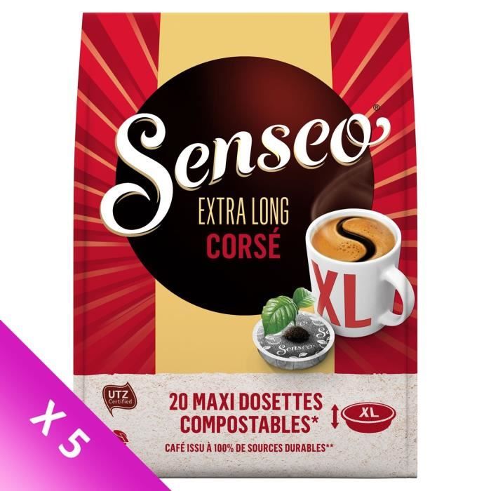 Lot de 5 - Senseo Café Corsé XL x20 - 250g