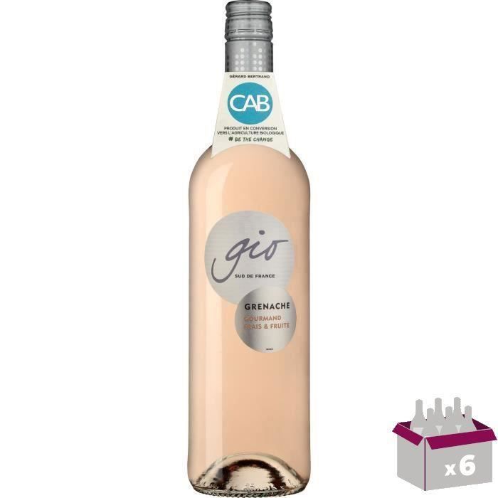 Gérard Bertrand Gio Grenache Rosé IGP Pays d'Oc - Vin rosé du Languedoc-Roussillon x6