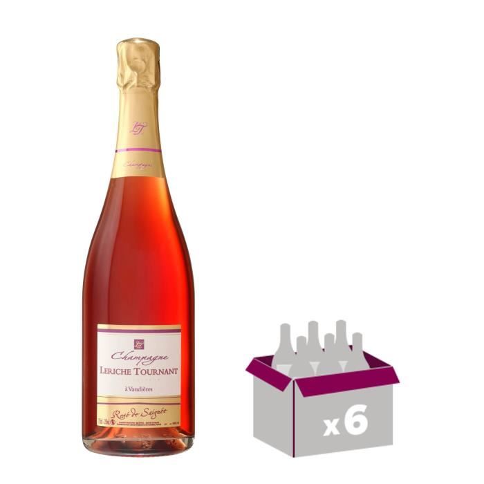 LERICHE TOURNANT Champagne - Brut - Rosé - 75 cl x 6