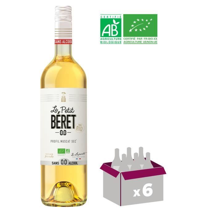 LE PETIT BERET Blanc Sec Boisson sans Alcool à base de Raisin 0,0%