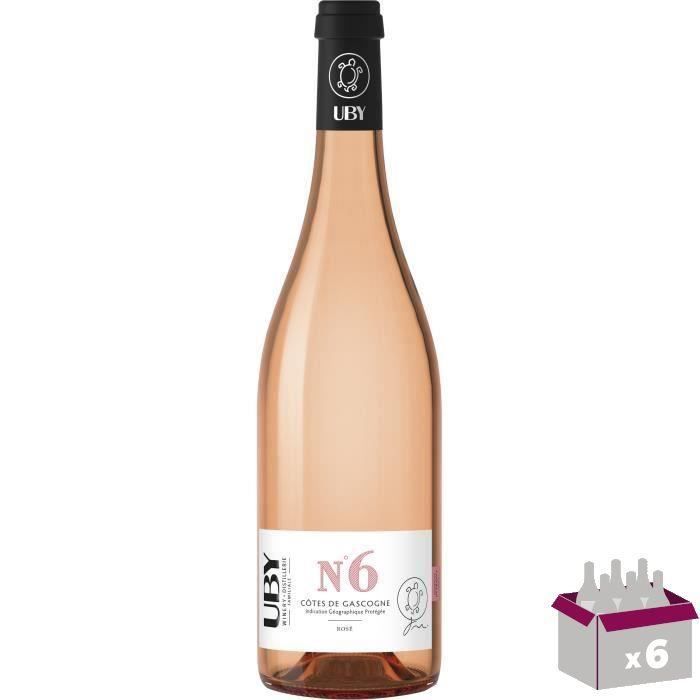UBY N°6 Côtes de Gascogne Rosé - Vin rosé x6