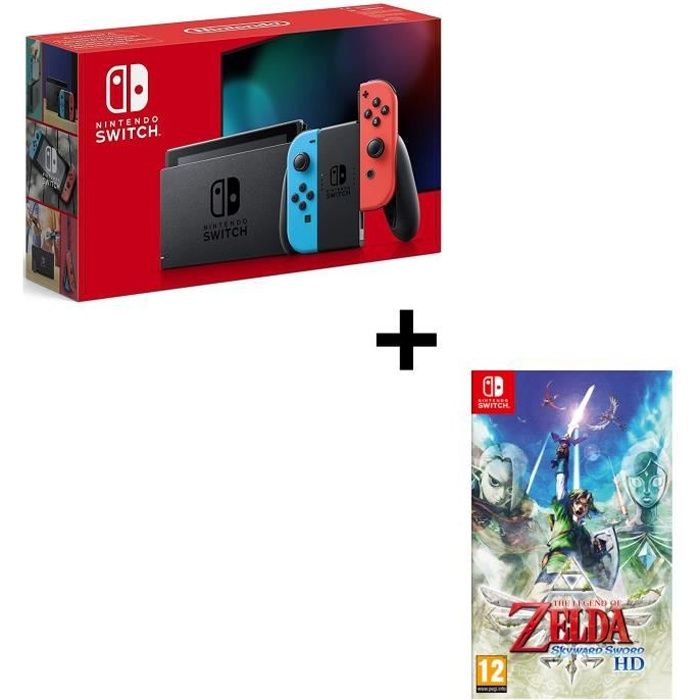 Pack Console Nintendo Switch Neon + The Legend of Zelda : Skyward Sword HD