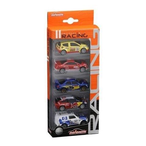 MAJORETTE Pack 5 voitures Racing Echelle 1/64ème