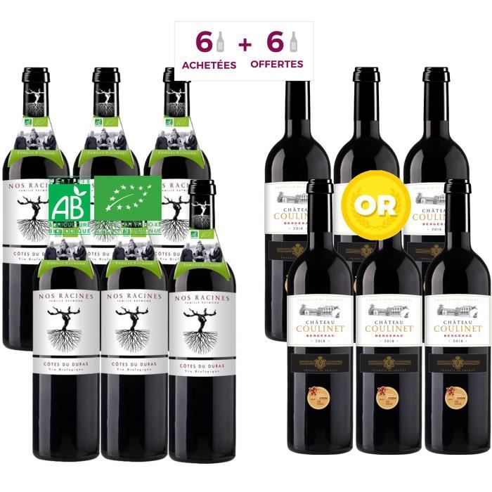 6 bouteilles Nos Racines 2016 ACHETEES = 6 bouteilles Château Coulinet 2018 OFFERTES