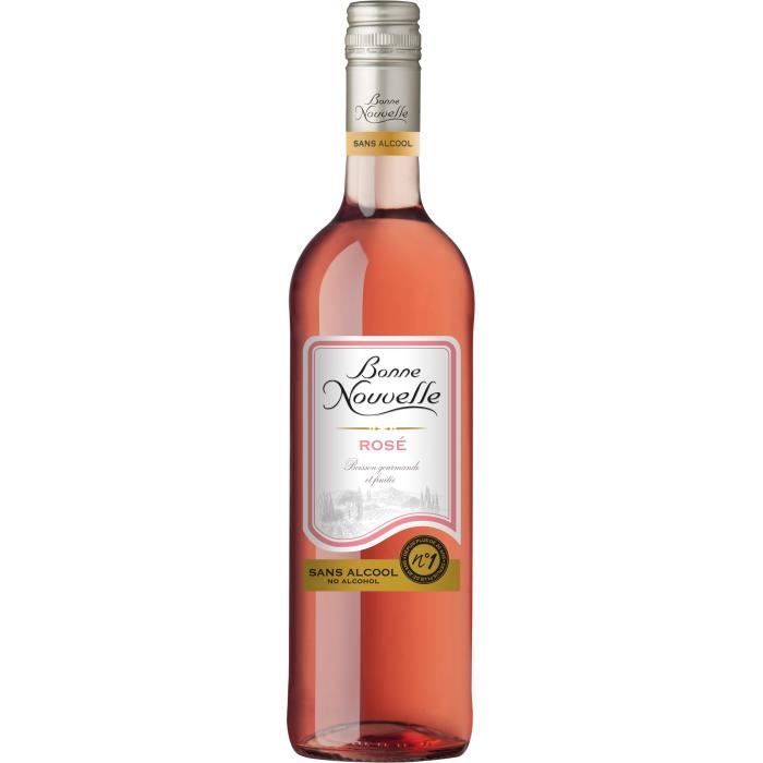 Bonne Nouvelle - Classique - Rosé - Boisson à Base de Raisin - Sans Alcool