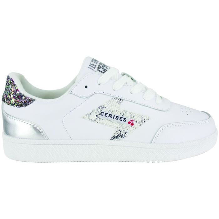 LE TEMPS DES CERISES Chaussures Flash Snake Blanc/Argenté Femme