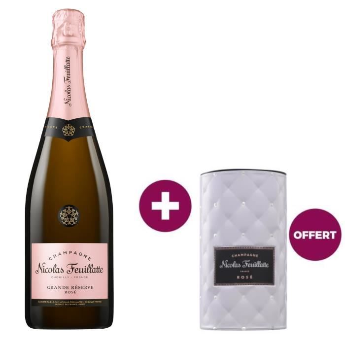 Champagne Nicolas Feuillatte Grande Réserve Rosé 75 cl = 1 rafraîchisseur offert