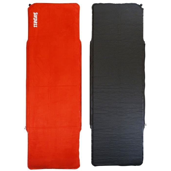 Matelas autogonflant de camping rouge SURPASS - Largeur 63 cm - 1 personne